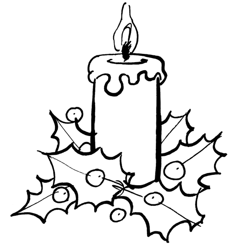 COLOREA TUS DIBUJOS: Vela Navideña para colorear COLOREA TUS DIBUJOS: Vela Navideña para colorear