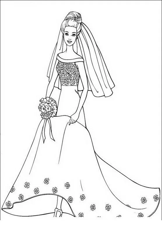 COLOREA TUS DIBUJOS: Vestidos de Bodas para colorear y pintar