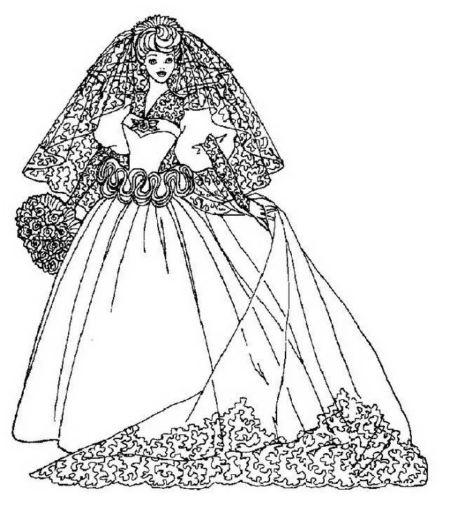 COLOREA TUS DIBUJOS: Vestidos de Bodas para colorear y pintar COLOREA TUS DIBUJOS: Vestidos de Bodas para colorear y pintar