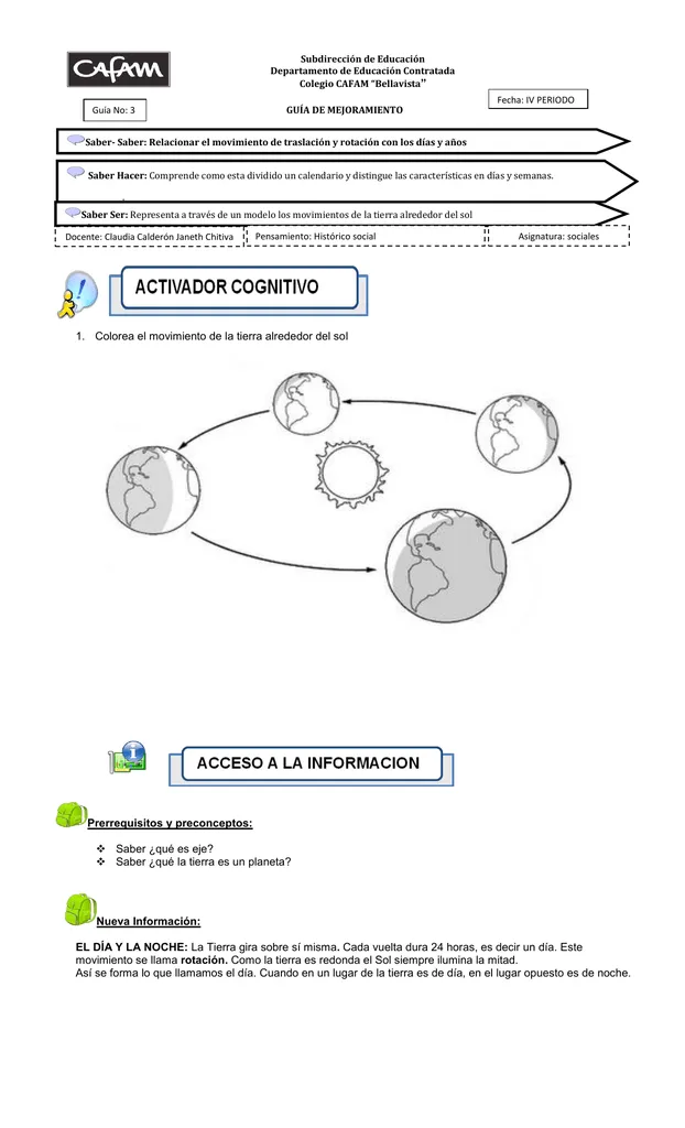 1. Colorea el movimiento de la tierra alrededor del sol Prerrequisitos 1. Colorea el movimiento de la tierra alrededor del sol Prerrequisitos