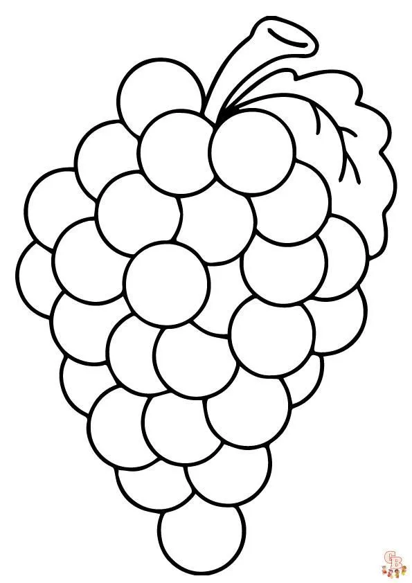 Colorea tu mundo con uvas para colorear - Hojas imprimibles gratis | GBcoloring Colorea tu mundo con uvas para colorear - Hojas imprimibles gratis | GBcoloring