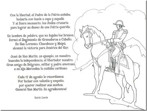 Colorear 17 de agosto muerte de José de San Martín | pintar y ...