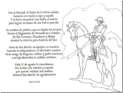 Colorear 17 de agosto muerte de José de San Martín | pintar y ... Colorear 17 de agosto muerte de José de San Martín | pintar y ...