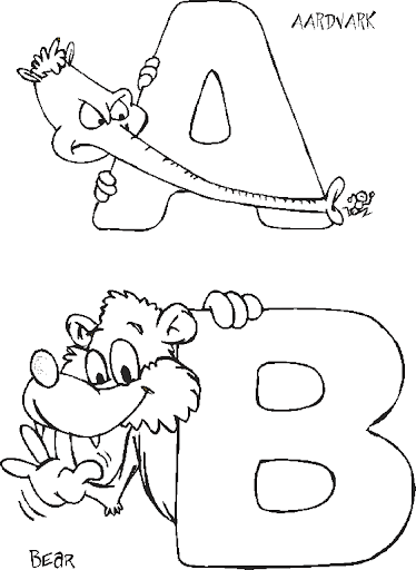 para colorear: Alfabeto ilustrado en inglés | Colorear para colorear: Alfabeto ilustrado en inglés | Colorear