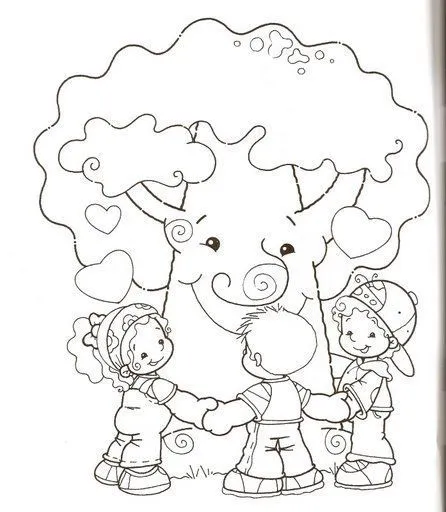 Colorear dia del arbol - Imagui