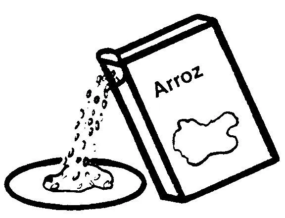 Plato de arroz para colorear - Imagui