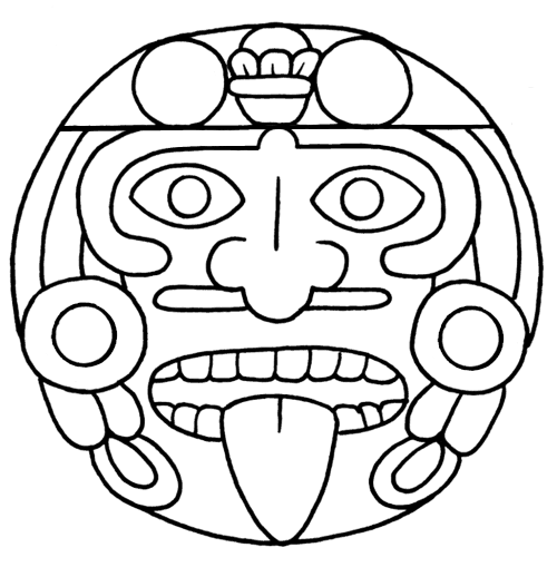 Colorear arte azteca | Láminas para colorear | Pinterest