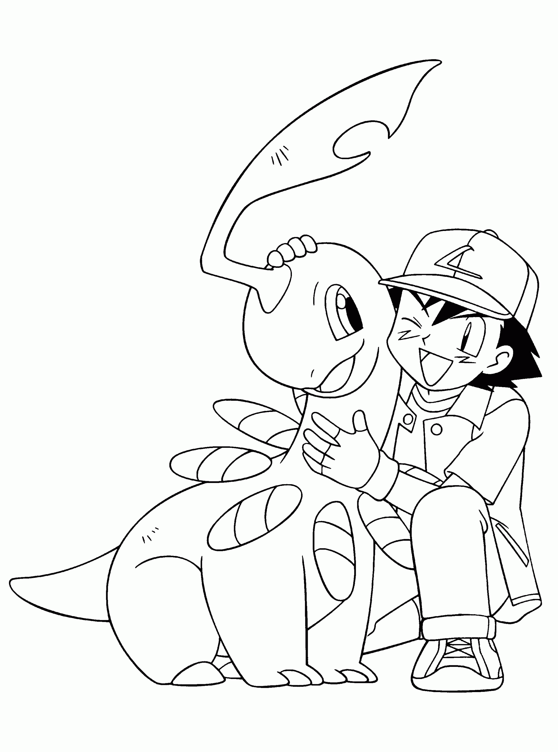 colorear-ash-y-su-pokemon- ...
