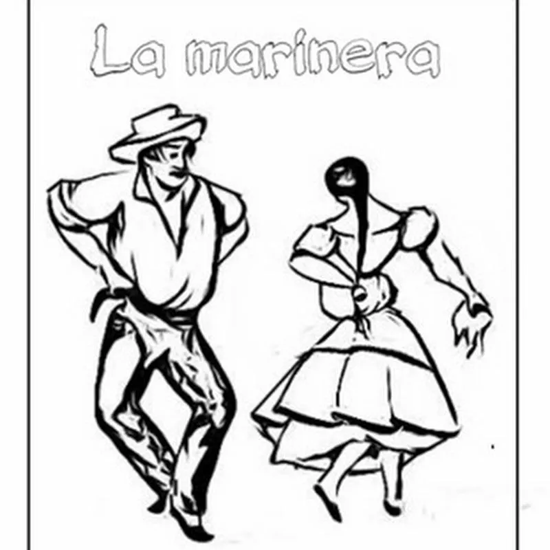 Colorear bailes tradicionales de Perú - Colorear dibujos infantiles Colorear bailes tradicionales de Perú - Colorear dibujos infantiles