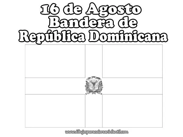 Colorear: Bandera de República Dominicana para colorear ~ Dibujos ... Colorear: Bandera de República Dominicana para colorear ~ Dibujos ...