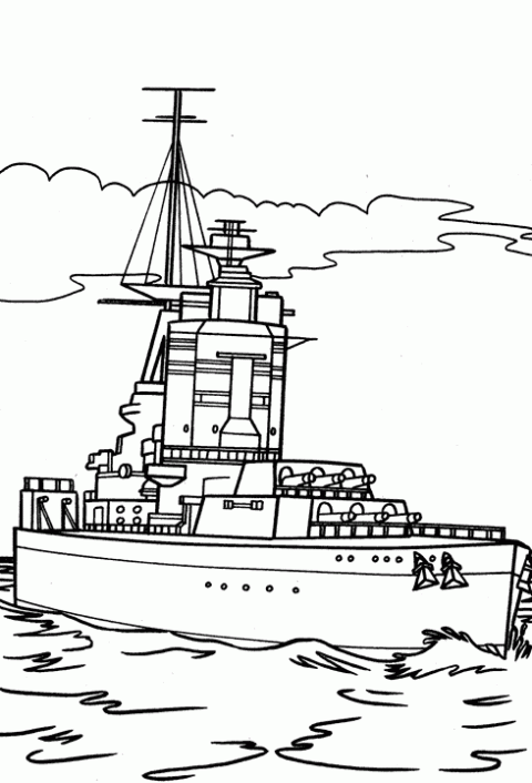colorear-barco-de-guerra- ...