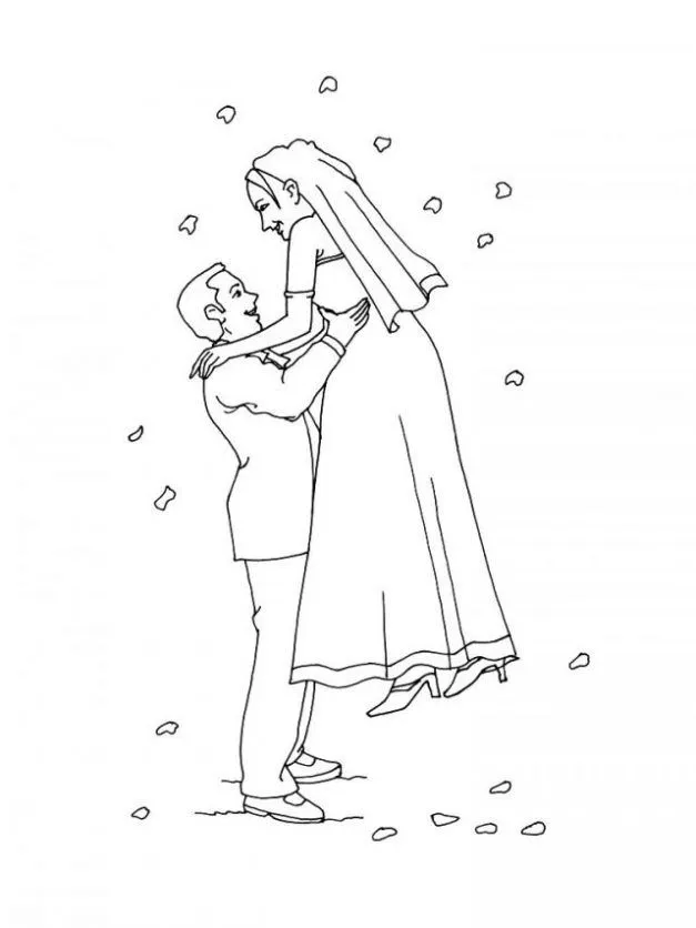 Dibujo de Bodas para colorear. Dibujos infantiles de Bodas ... Dibujo de Bodas para colorear. Dibujos infantiles de Bodas ...