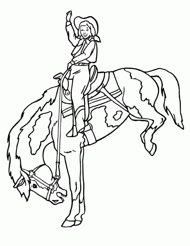 colorear-caballo-de-rodeo- ... colorear-caballo-de-rodeo- ...