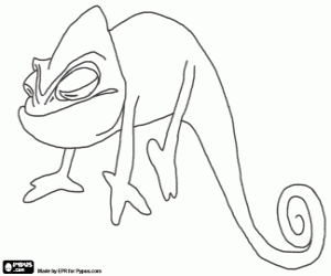 Colorear El camaleón Pascal, el amigo de Rapunzel