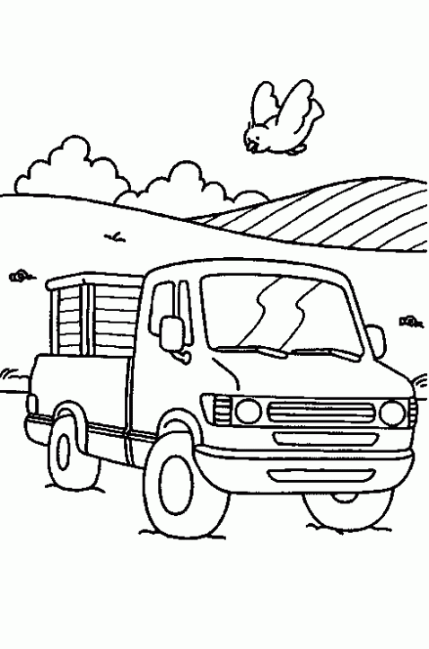 Dibujo de Camioneta para colorear. Dibujos infantiles de Camioneta ...