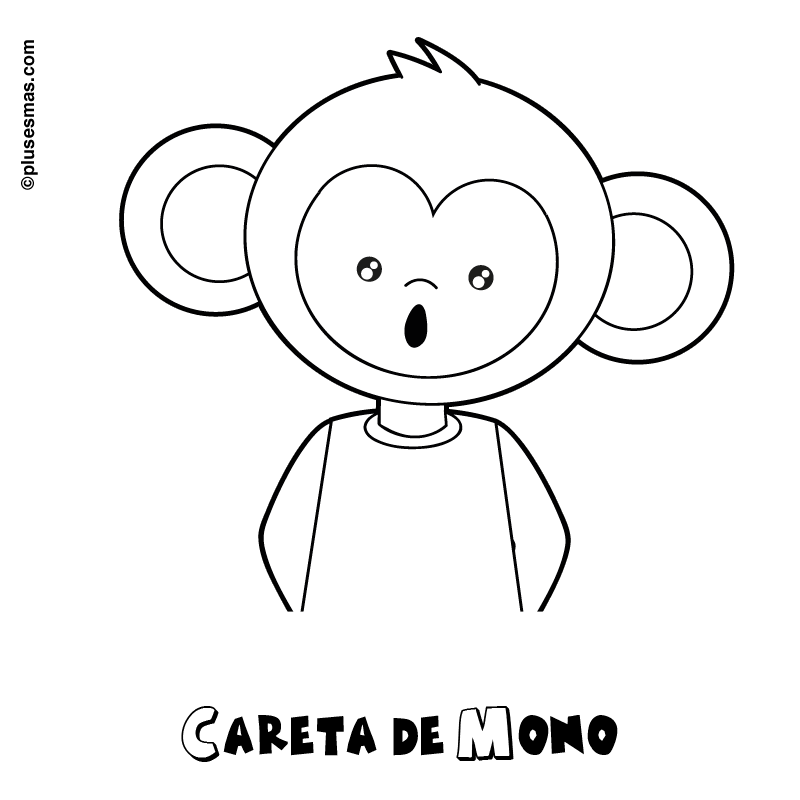 Colorear una careta de mono. Colorear con niños. Ocio en casa ... Colorear una careta de mono. Colorear con niños. Ocio en casa ...