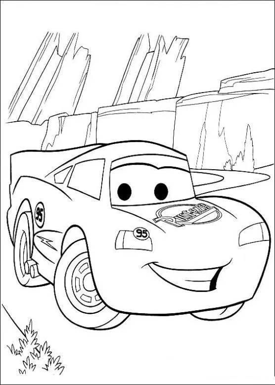 Dibujo de Cars para colorear. Dibujos infantiles de Cars. Colorear ...