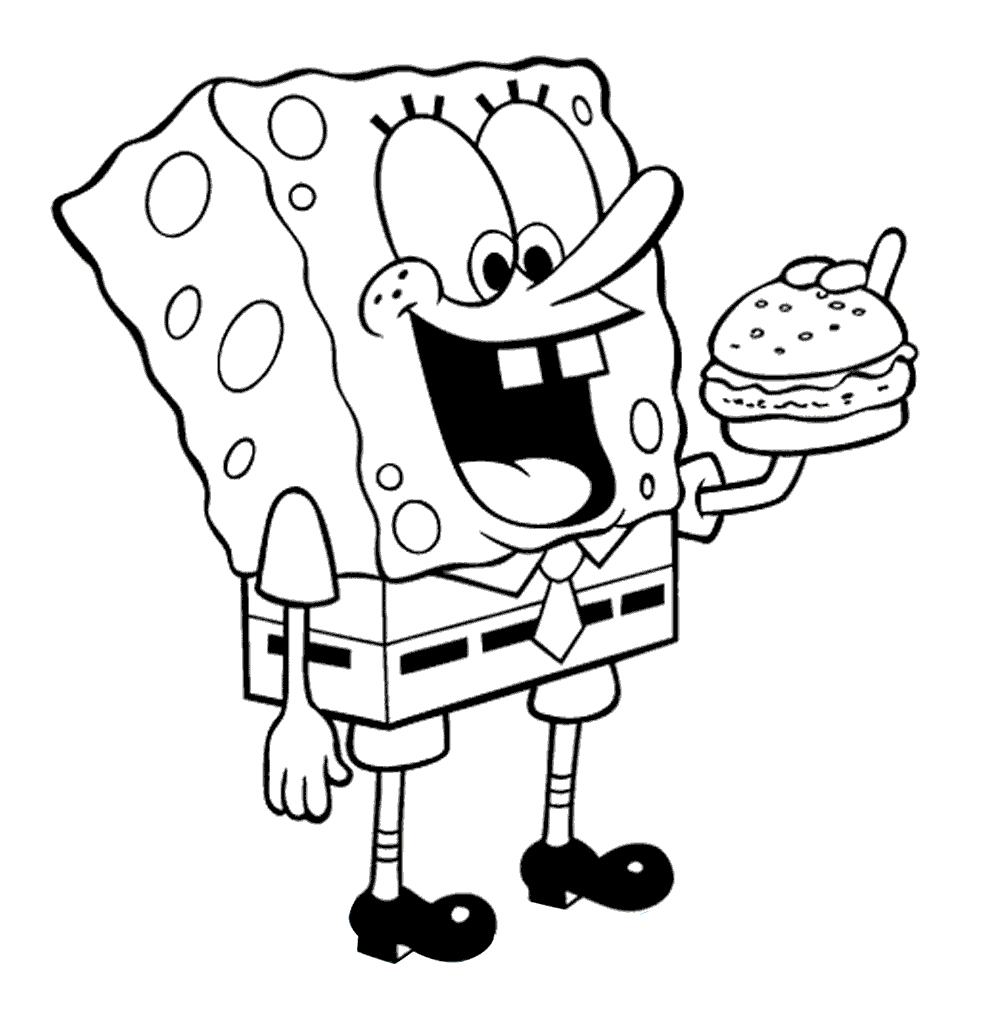 PARA COLOREAR: COLOREAR A BOB ESPONJA