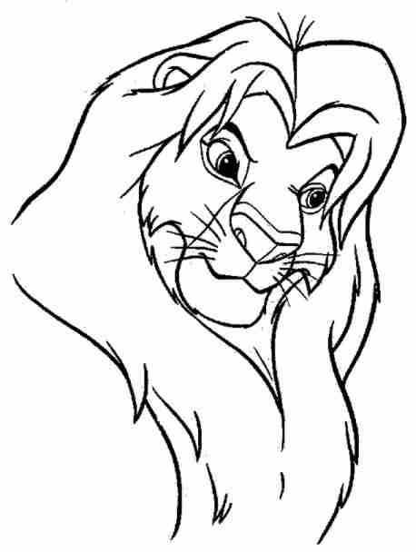 PARA COLOREAR: COLOREAR AL REY LEÓN