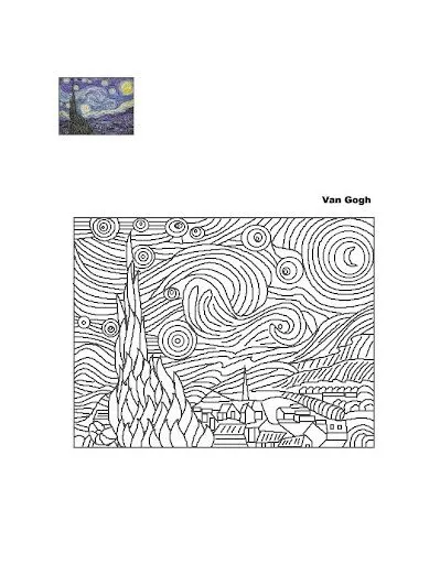 COLOREAR CUADROS. OBRAS DE ARTE PARA COLOREAR COLOREAR CUADROS. OBRAS DE ARTE PARA COLOREAR