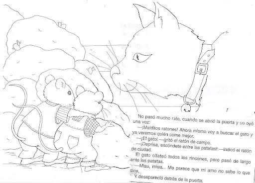 COLOREAR CUENTO RATON DE LA CIUDAD Y RATON DE CAMPO COLOREAR CUENTO RATON DE LA CIUDAD Y RATON DE CAMPO