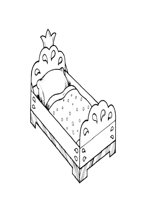 Colorear cuna de princesa | Dibujos para colorear