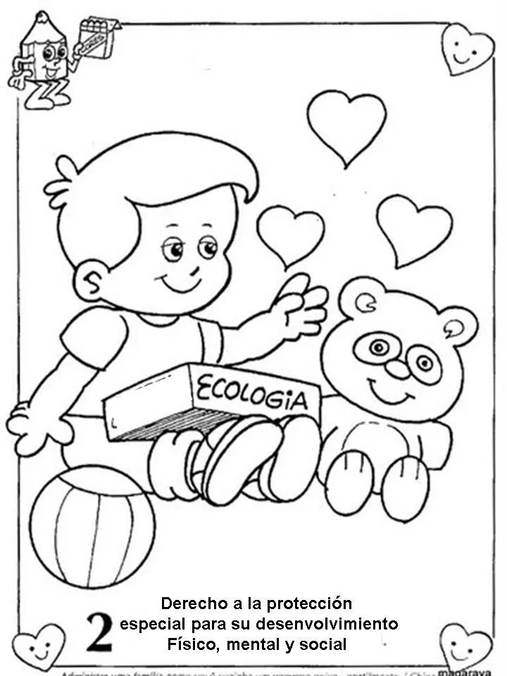 Para colorear, derechos y deberes del niño - Jugar y Colorear Para colorear, derechos y deberes del niño - Jugar y Colorear