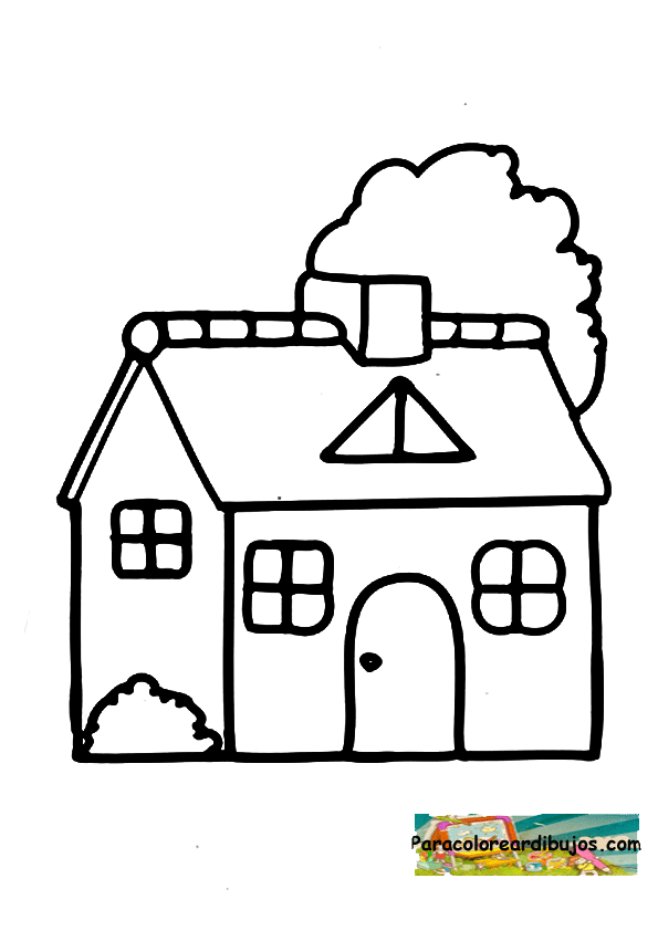 Colorear dibujo de casa | Colorear dibujos