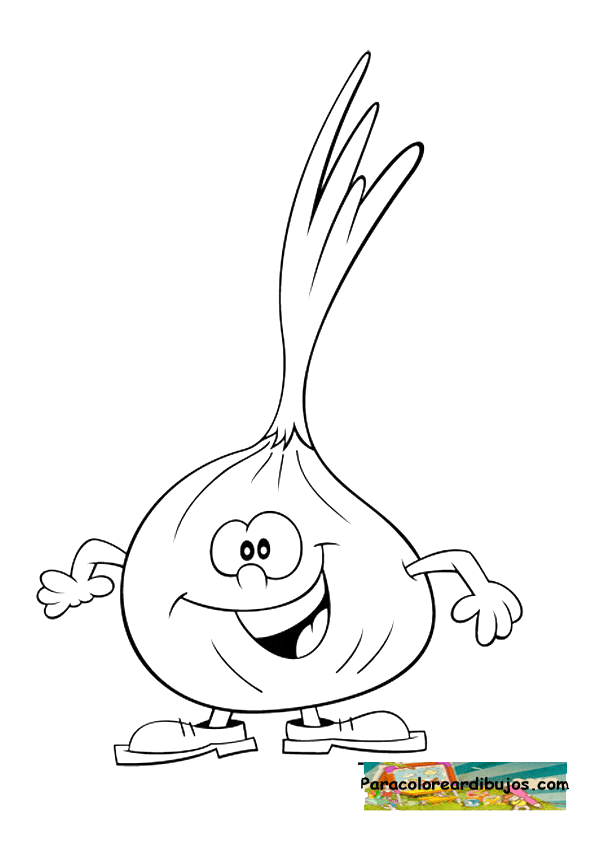 Para colorear dibujo de cebolla | Colorear dibujos Para colorear dibujo de cebolla | Colorear dibujos