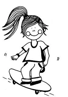 Dibujos para imprimir y colorear: Dibujo para colorear de una niña ... Dibujos para imprimir y colorear: Dibujo para colorear de una niña ...