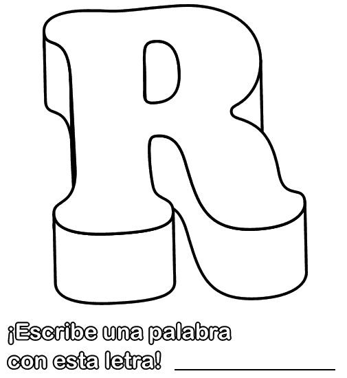 Colorear dibujo de Letra R | Dibujos infantiles gratis | Vivajuegos Colorear dibujo de Letra R | Dibujos infantiles gratis | Vivajuegos
