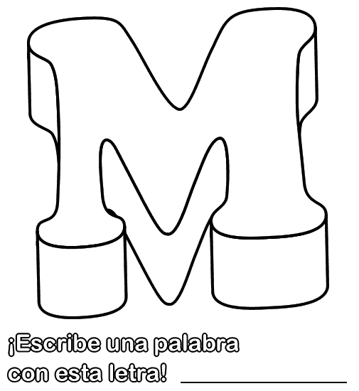 Colorear dibujo de Letra M | Dibujos infantiles gratis | Vivajuegos Colorear dibujo de Letra M | Dibujos infantiles gratis | Vivajuegos