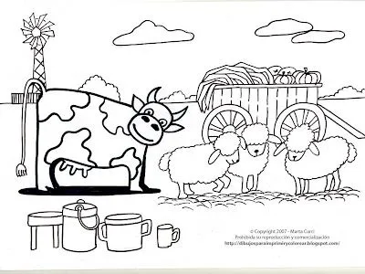 ... PARA COLOREAR: Dibujo de una vaca y ovejas para imprimir y colorear ... PARA COLOREAR: Dibujo de una vaca y ovejas para imprimir y colorear