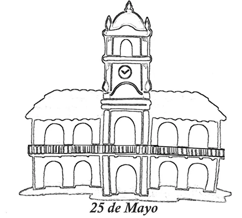 Colorear dibujos del Cabildo de Argentina | pintar y jugar Colorear dibujos del Cabildo de Argentina | pintar y jugar