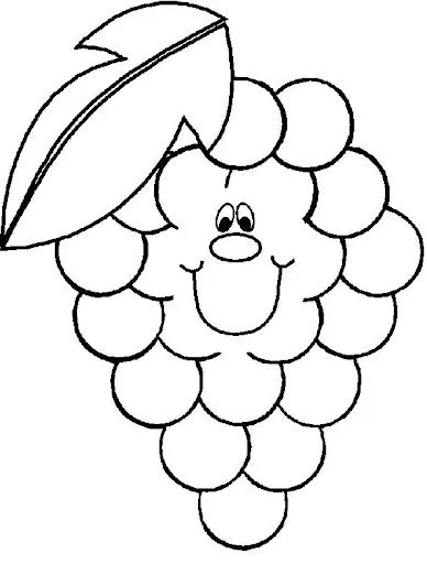 COLOREAR DIBUJOS DE RACIMOS DE UVA | Dibujos para colorear