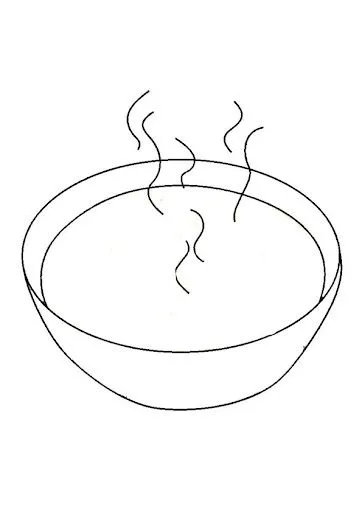 DIBUJO DE SOPA PARA PINTAR