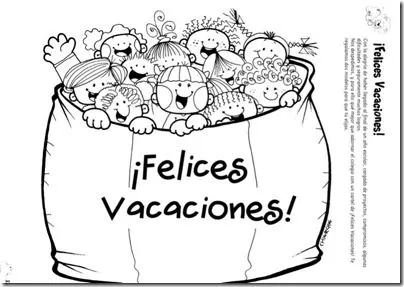 Colorear dibujos vacaciones y fin de curso | Busco Imágenes Colorear dibujos vacaciones y fin de curso | Busco Imágenes