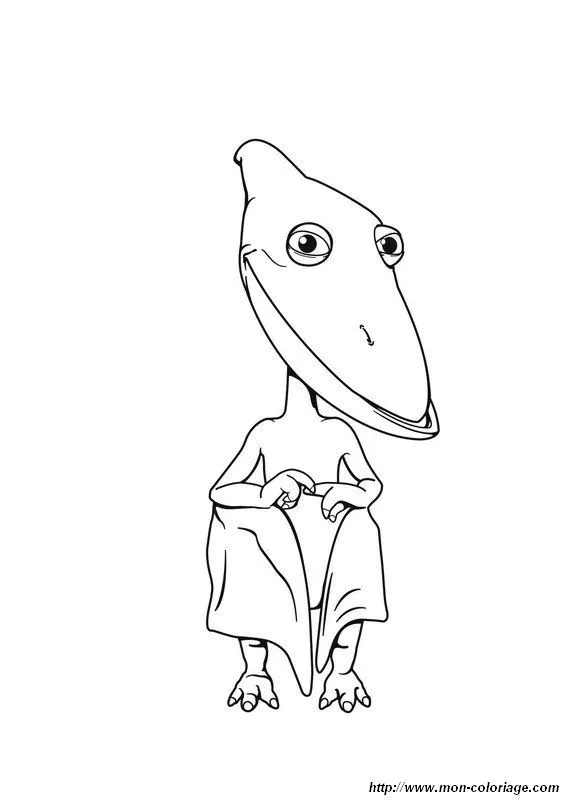 Colorear Dino tren, dibujo dino tren