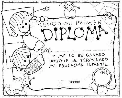 diplomas para niños para colorear - Buscar con Google | školka ...