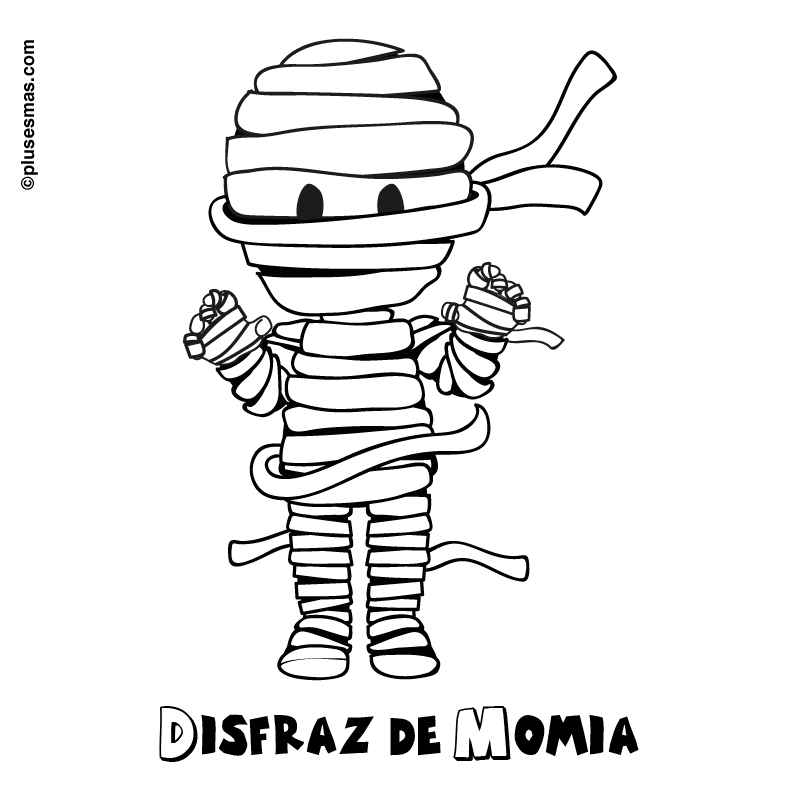 Colorear un disfraz de momia. Colorear con niños. Ocio en casa ... Colorear un disfraz de momia. Colorear con niños. Ocio en casa ...