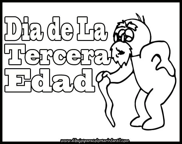 Colorear Dia de La Tercera Edad ~ Dibujos para Colorear Infantil Colorear Dia de La Tercera Edad ~ Dibujos para Colorear Infantil