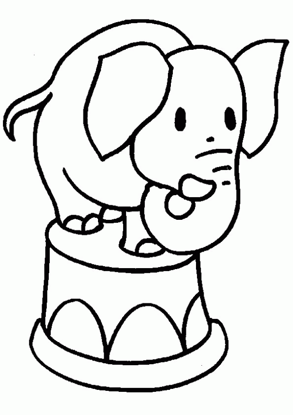 Dibujo de Elefante en el circo para colorear. Dibujos infantiles ... Dibujo de Elefante en el circo para colorear. Dibujos infantiles ...