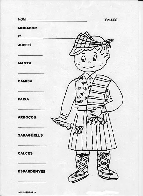 COLOREAR FALLAS: FALLERET I FALLERETA