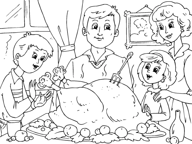 Colorear Familia el dia de accion de gracia - Dibujos de Dia de ... Colorear Familia el dia de accion de gracia - Dibujos de Dia de ...