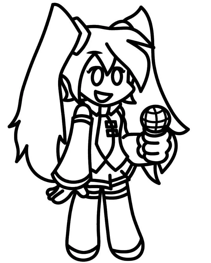 Para Colorear FNF Hatsune Miku Imprimir Gratis Para Colorear FNF Hatsune Miku Imprimir Gratis