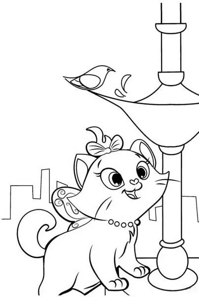 Gatita Marie. Dibujos para colorear ~ Rayito de Colores Gatita Marie. Dibujos para colorear ~ Rayito de Colores