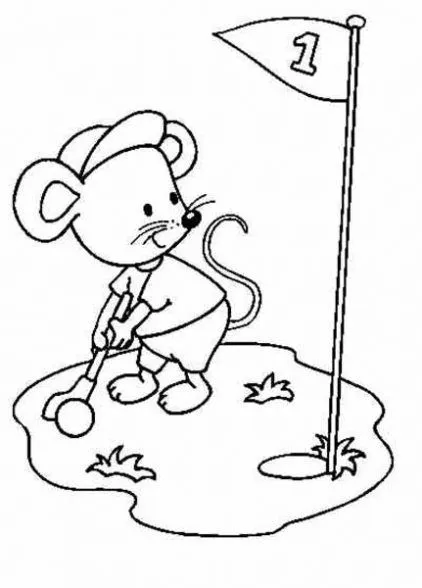 Dibujo de Golf para niños. Dibujo para colorear de Golf para niños ...