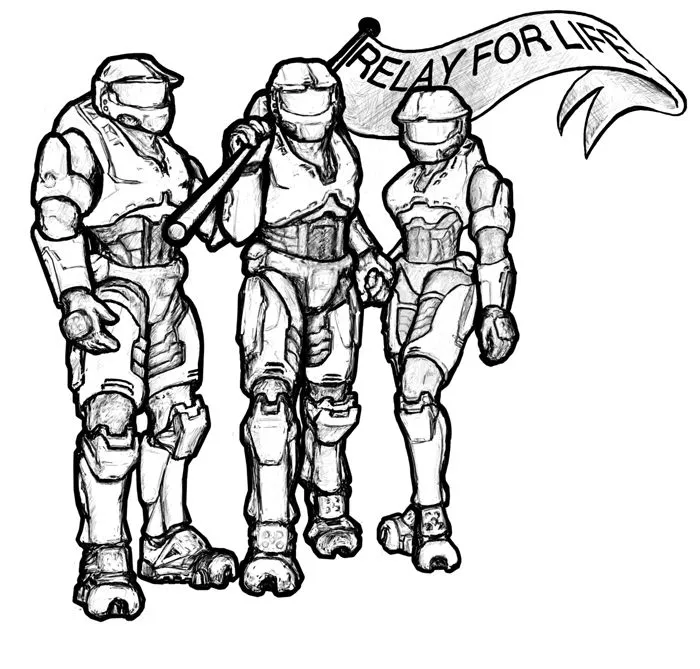 Dibujos para pintar de halo - Imagui