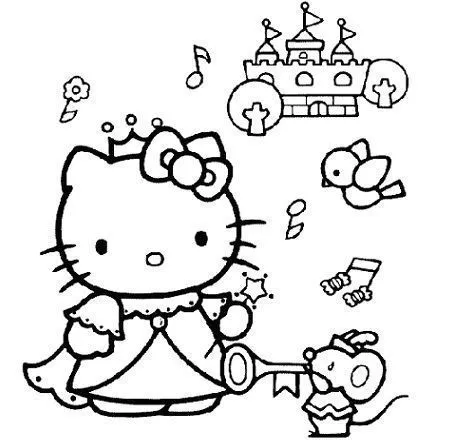 Hello Kitty para colorear en casa