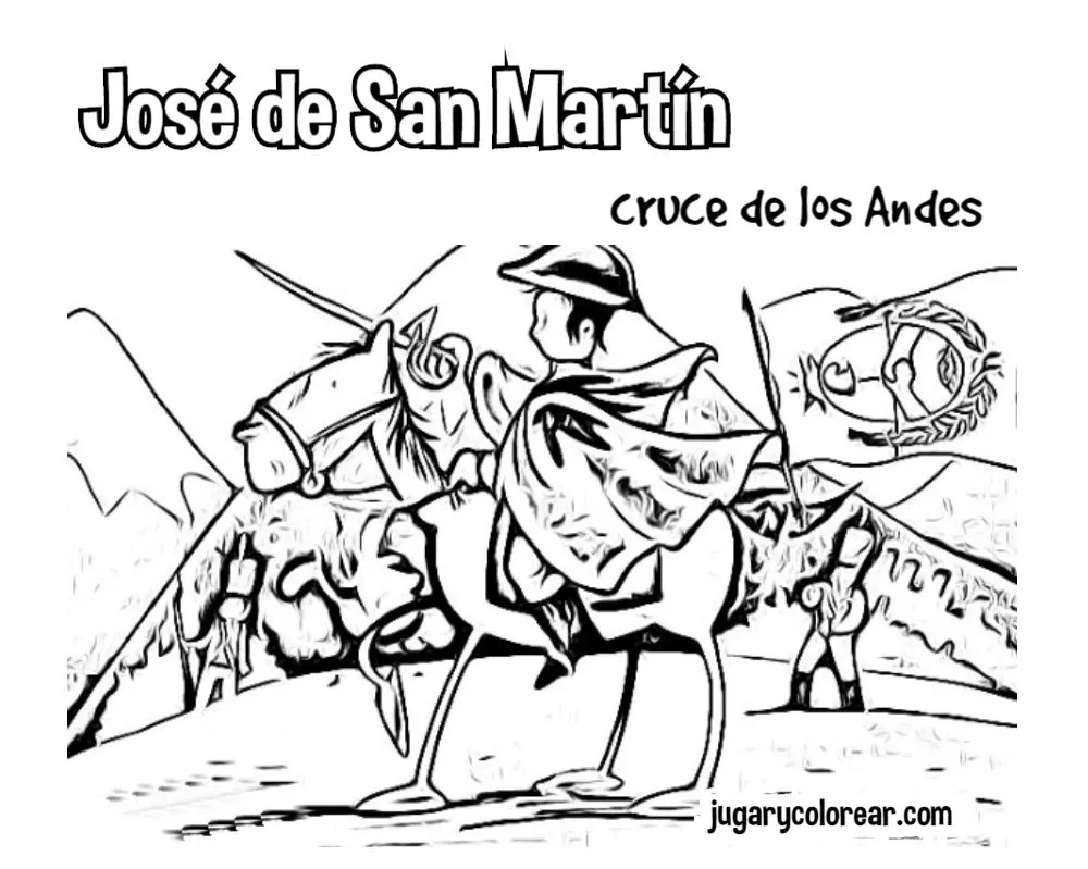 colorear José de San Martín - Jugar y Colorear colorear José de San Martín - Jugar y Colorear